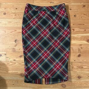 Free People Midi plaid skirt size 8